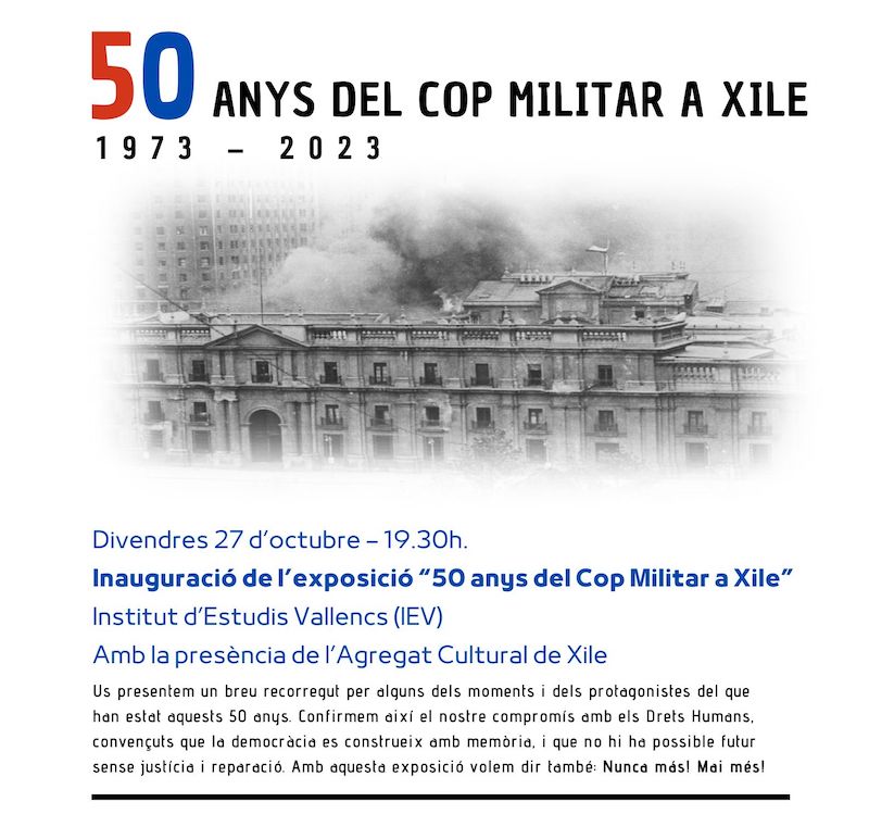Exposició Xile. 50 anys del Cop Militar (1973-2023)