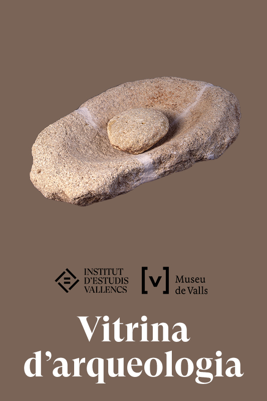 Nova instal·lació a la vitrina d’arqueologia “Morters: salses i picades”